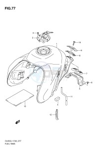 DL650 (E2) V-Strom drawing FUEL TANK (DL650AL1 E2)