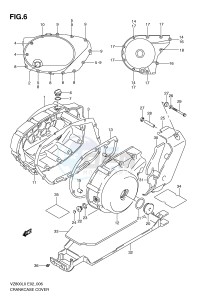 VZ800 (E2) MARAUDER drawing CRANKCASE COVER