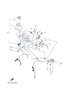 MTM850 MTM-850 XSR900 (B90L) drawing HANDLE SWITCH & LEVER