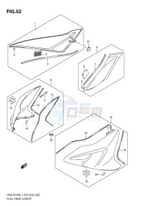 GSX-R750 (E3) drawing FUEL TANK COVER