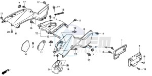 TRX350TE FOURTRAX ES drawing BODY COVER