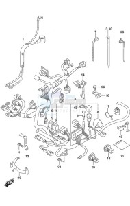 DF 20A drawing Harness Tiller Handle w/Power Tilt