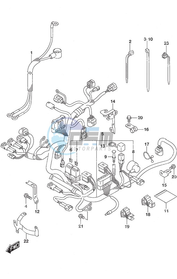 Harness Tiller Handle w/Power Tilt