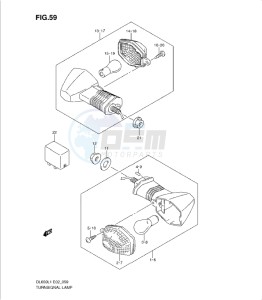 DL650 drawing TURNSIGNAL LAMP