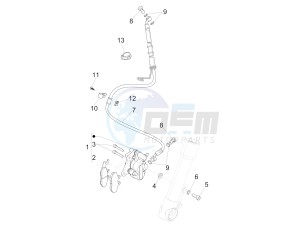 Fly 150 4T 3V ie (USA) drawing Brakes pipes - Calipers