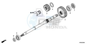 TRX500FM6F TRX500FM Australia - (U) drawing FINAL SHAFT