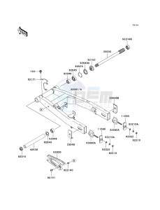 ZR 750 L [Z750 AU] (L7F-L8F) L7F drawing SWINGARM