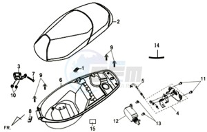 SYMPHONY 125 drawing HELMET BOX