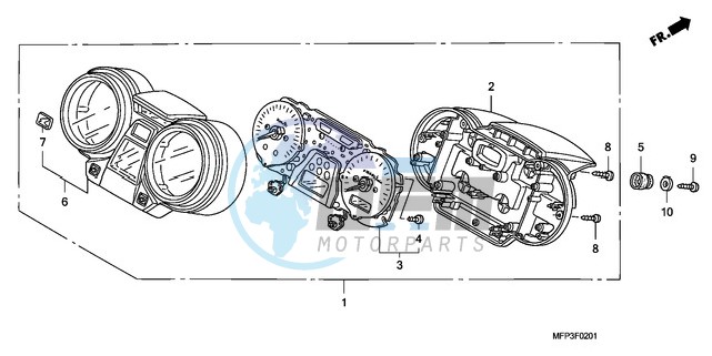 METER (CB1300S/CB1300SA)