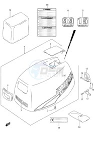 DF 9.9 drawing Engine Cover