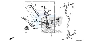 CRF150RD CRF150R Europe Direct - (ED) drawing FR. BRAKE MASTER CYLINDER