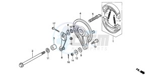 NSR50S drawing REAR BRAKE PANEL