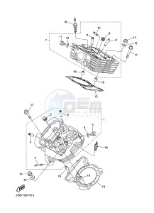 XVS1300A MIDNIGHT STAR (11C9) drawing CYLINDER HEAD