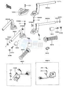 ZG 1000 A [CONCOURS] (A4-A6 A4 ONLY CAN) [CONCOURS] drawing HANDLEBAR