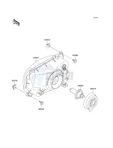 EX 500 D [NINJA 500R] (D6F-D9F) D8F drawing HEADLIGHT-- S- -