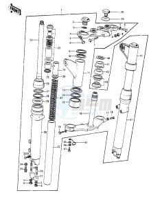 KH 400 A (A3-A5) drawing FRONT FORK