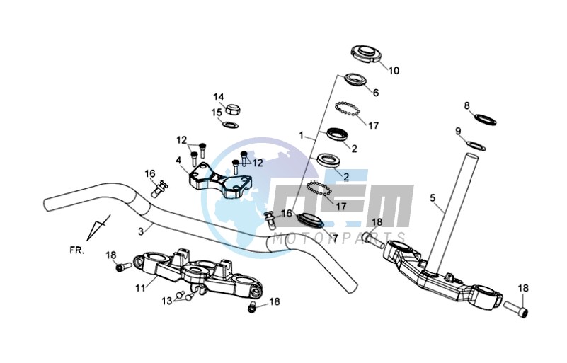 YOKE / FRONT FORK / STEERING HEAD BEARING