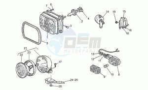 850 T5 Polizia - CC - PA - NC Polizia/CC/PA/NC drawing Headlight-horn