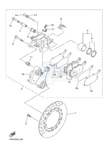 XJ6NA 600 XJ6-N (NAKED, ABS) (36BB 36BC) drawing REAR BRAKE CALIPER