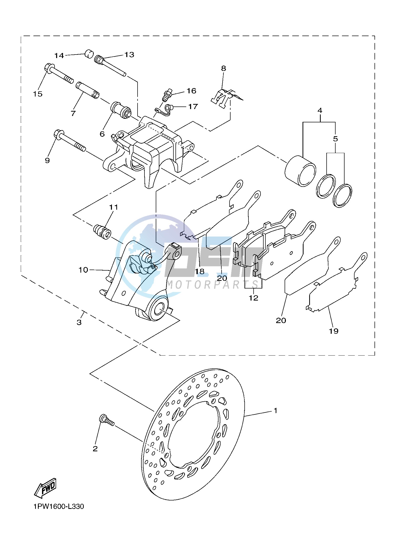 REAR BRAKE CALIPER