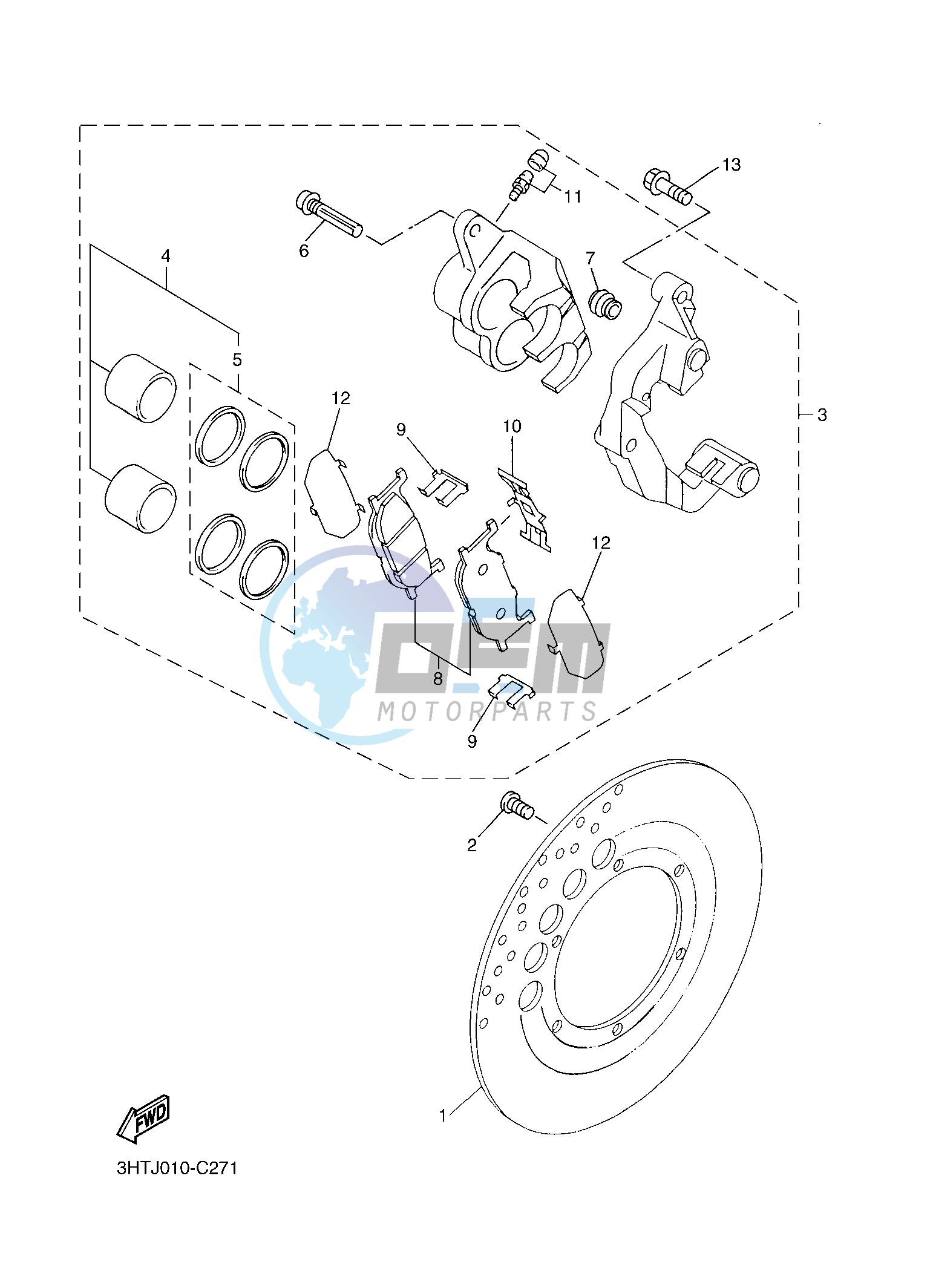 FRONT BRAKE CALIPER