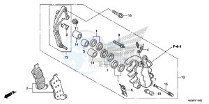 CB600FAD Hornet - CB600F ABS England - (3ED) drawing L. FRONT BRAKE CALIPER (CB600FA)