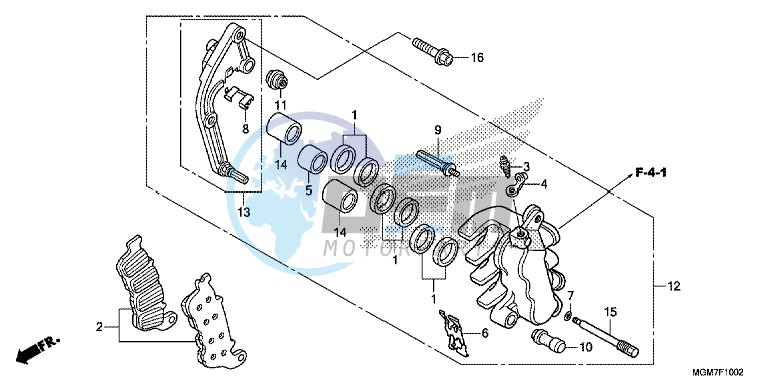 L. FRONT BRAKE CALIPER (CB600FA)