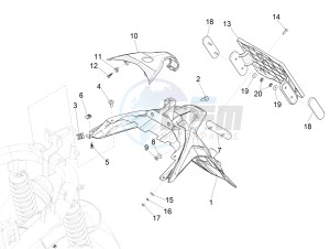 MEDLEY 125 4T IE ABS E4 2020 (APAC) drawing Rear cover - Splash guard