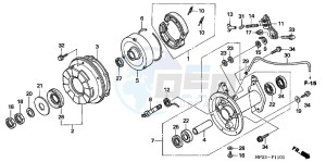 TRX90XD TRX90 Europe Direct - (ED) drawing REAR BRAKE PANEL