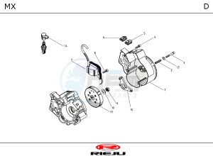 MORINI TAV 50CC ENGINE drawing ENGINE TAV_D