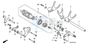 CB1300SA9 SI / ABS BCT MME TWO - (SI / ABS BCT MME TWO) drawing GEARSHIFT DRUM/GEARSHIFT FORK