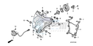 CB1000R9 UK - (E / MPH) drawing HEADLIGHT