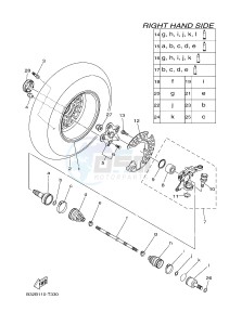 YFM700FWBD YFM70KPAJ KODIAK 700 EPS (B32K) drawing FRONT WHEEL 2