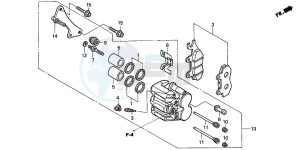 CBF250 drawing FRONT BRAKE CALIPER