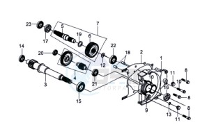 MIO 100 drawing CRANKCASE - DRIVE SHAFT