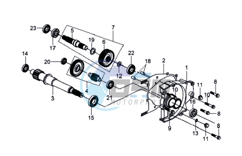 CRANKCASE - DRIVE SHAFT