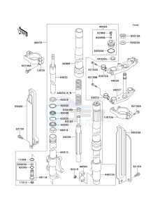 KLX 650 D [KLX650R] (D1) [KLX650R] drawing FRONT FORK