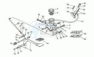 California III 1000 Carburatori Carburatori drawing Rear master cylinder