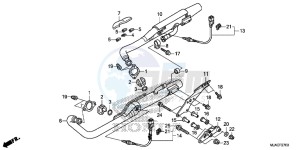 VT750CSE Shadow - VT750CS-E UK - (E) drawing EXHAUST MUFFLER (VT750CS/ C2B/ C2S/ C)