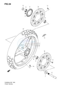 DL650 drawing FRONT WHEEL