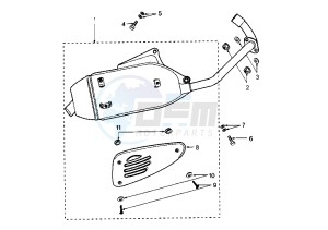 LOOXOR 125-150 - 125 cc drawing EXHAUST