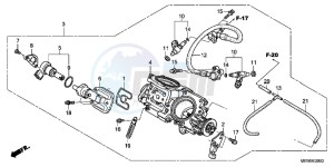 NT700VB drawing THROTTLE BODY