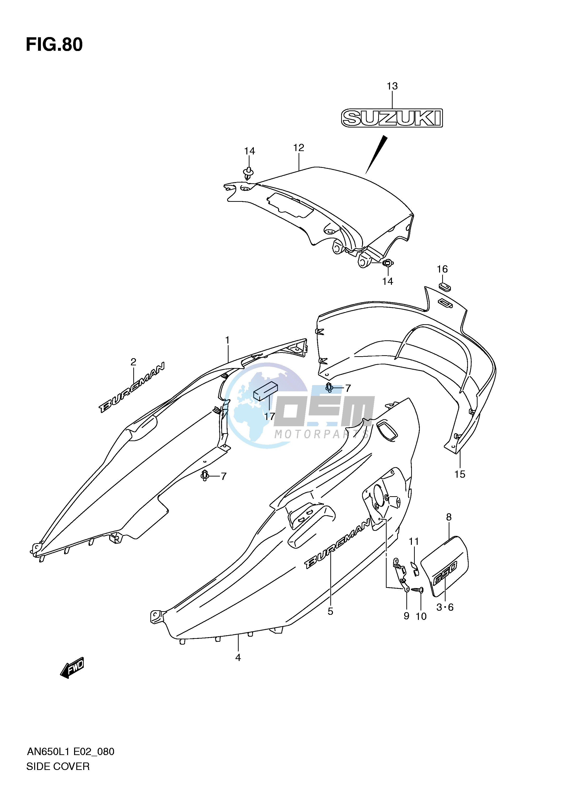 SIDE COVER (AN650L1 E19)