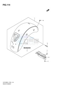 VLR1800 (E2) drawing REAR FENDER (VLR1800TL1 E2)