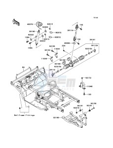 MULE 3010 DIESEL 4x4 KAF950B7F EU drawing Frame