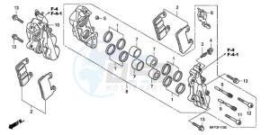 CB1300SA9 Europe Direct - (ED / ABS BCT MME TWO TY2) drawing FRONT BRAKE CALIPER