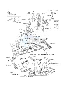 ZX 1000 D [NINJA ZX-10R] (D6F-D7FA) D7F drawing FRAME FITTINGS