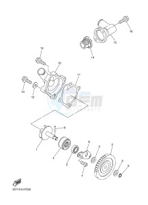 WR250R (32DR) drawing WATER PUMP