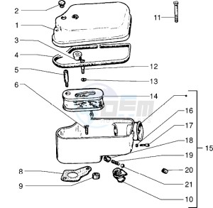 PX 200 E drawing Air cleaner comp. Parts