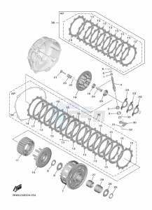 YZF600W YZF-R6 (BN6U) drawing CLUTCH